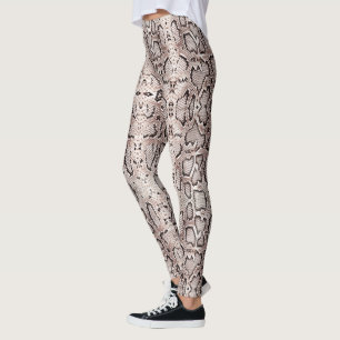 Leggings Anaconda Snakeskin Brown