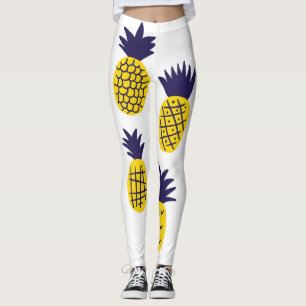 Leggings Ananas minimalistes, design abstrait coloré.