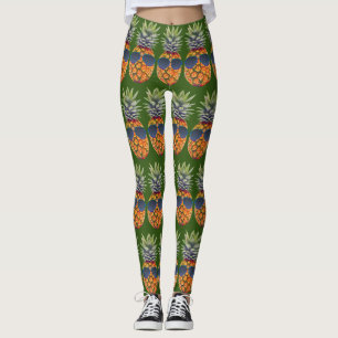 Leggings Ananas Portant des lunettes de soleil Motif Fodies