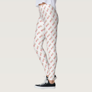 Leggings Ananas rose tropical