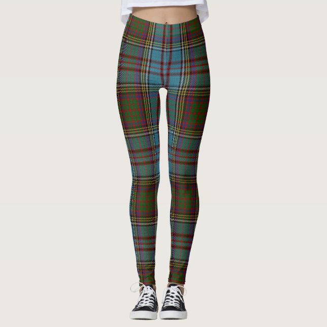 Leggings Anderson Clan Tartan Plaid Motif Scottish (Devant)