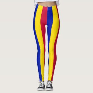 Leggings Andorre Couleurs du drapeau national Verticalement