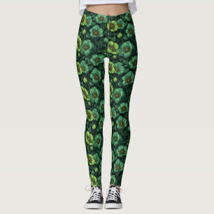 Leggings Anémones Fleur Vêtements de sport Anémones Accent 