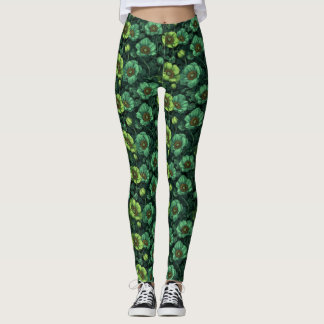Leggings Anémones Fleur Vêtements de sport Anémones Accent
