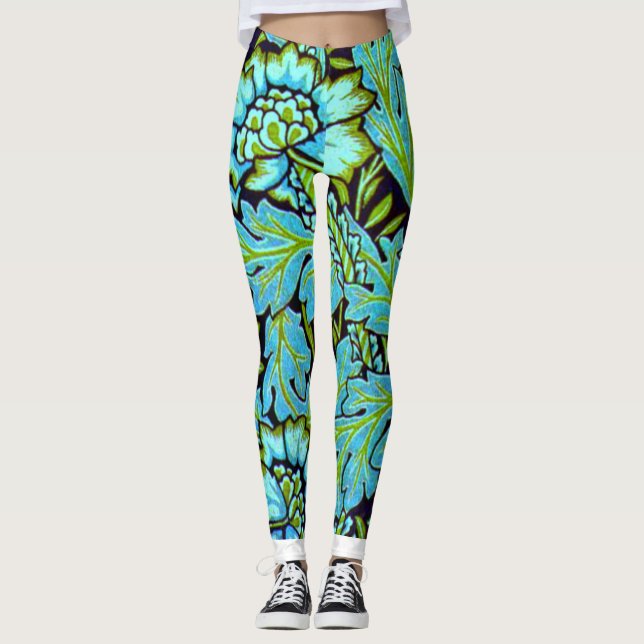 Leggings Anéone en bleu turquoise doux (Devant)