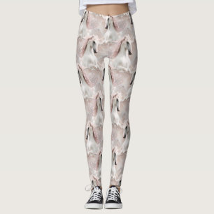 Leggings Ange Ailes rose Unicorne avec étincelles