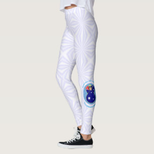 Leggings Ange du drapeau australien dans un cercle bleu sur