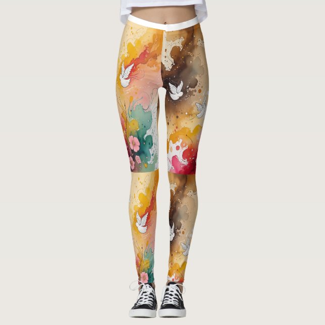 Leggings Anges abstraits  (Devant)
