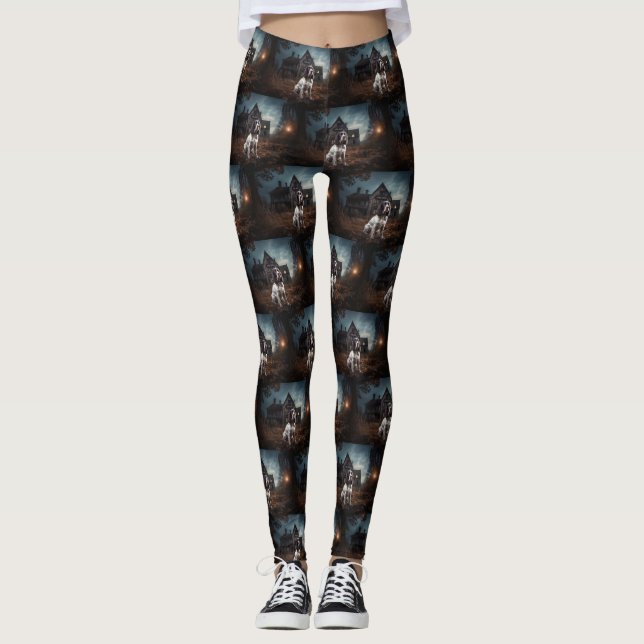 Leggings Anglais Springer espagnol Halloween effroi (Devant)