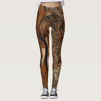 Leggings Animal Abstrait Motif Design 4