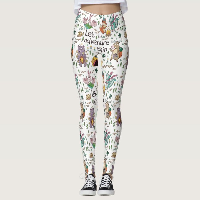 Leggings Animaux de camping (Devant)