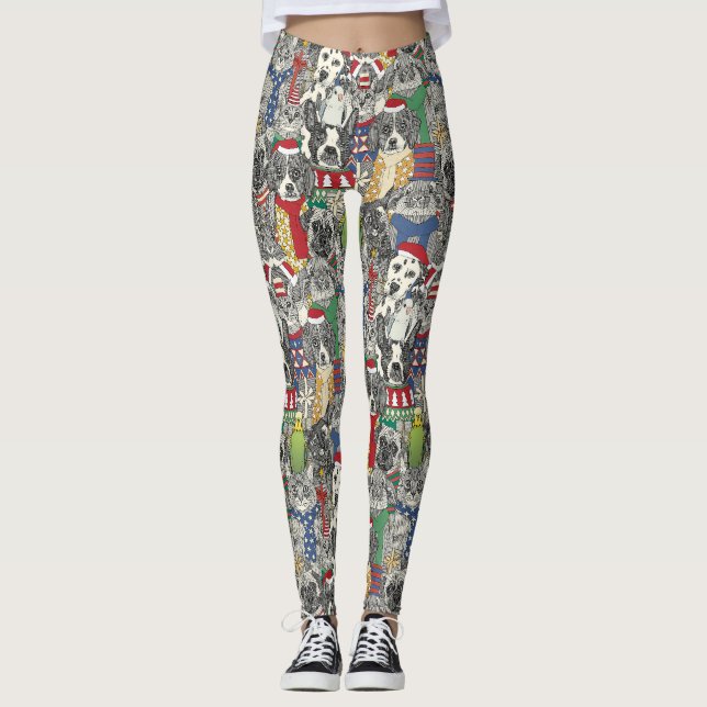Leggings animaux de noël (Devant)