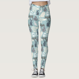 Leggings Animaux d'hiver Léggines d'écureuils de renards d'