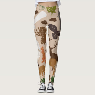 Leggings Animaux forestiers