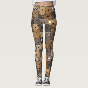 Leggings Animaux motifs adorables Chiens Adulte