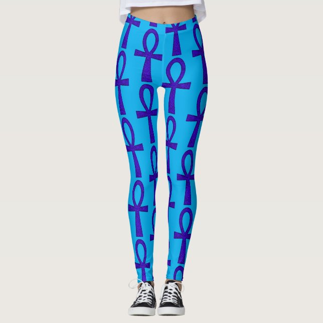Leggings Ankh Bleus (Devant)