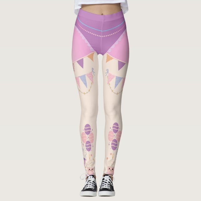 Leggings anniversaire heureux (Devant)