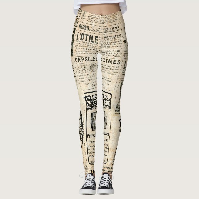 Leggings Annonce de journal français 1897 (Devant)