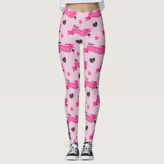 Leggings Anti-Valentine Carnival: Love Stinks Polka Dot 