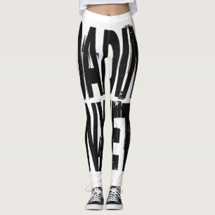Leggings ANXIÉTÉ DE CHARGEMENT Typographie brutaliste Gli