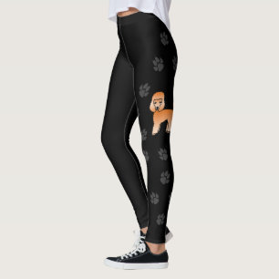 Leggings Apricot Jouet Poodle Chien mignon avec pattes Noir