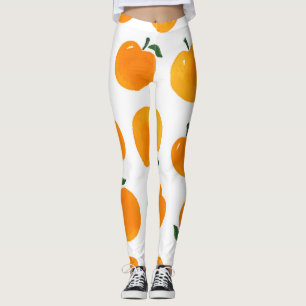 Leggings Apricots Aquarelle Blanc Arrière - plan Vintage