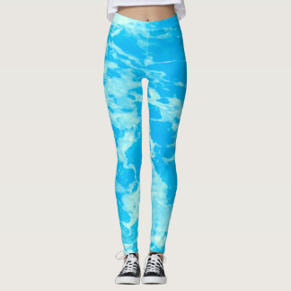 Leggings Aqua Blue Ocean