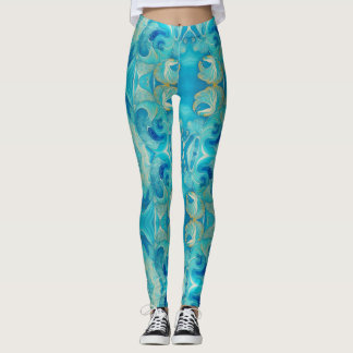 Leggings Aqua Kasih Swirls