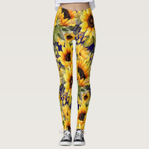 Leggings Aquarcouleur Sunflower Van Gogh Style