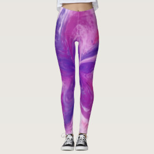Leggings Aquarelle à fleurs d'Imaginaire Abstrait peint