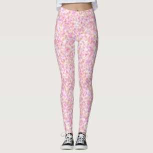 Leggings Aquarelle Abstraite moderne Zones Jaunes Rose