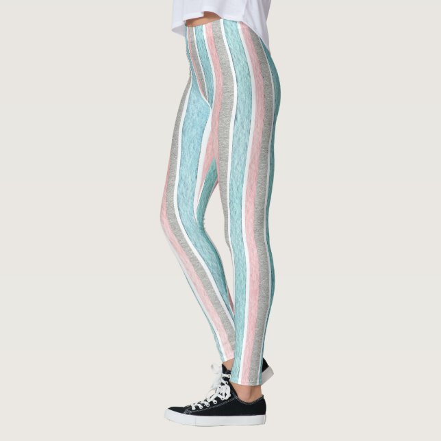 Leggings Aquarelle Bandes colorées (Gauche)