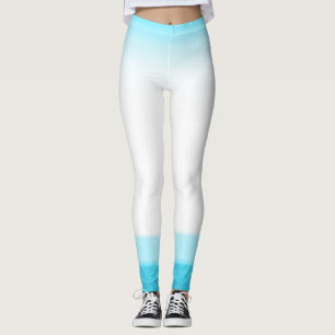Leggings Aquarelle Bleu & Blanc Look Chic Lounge Salle De S
