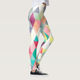 Leggings Aquarelle Boho PixDezines Géométrique/Triangles