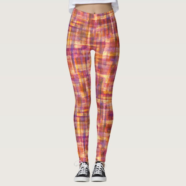 Leggings Aquarelle colorée Abstraite (Devant)