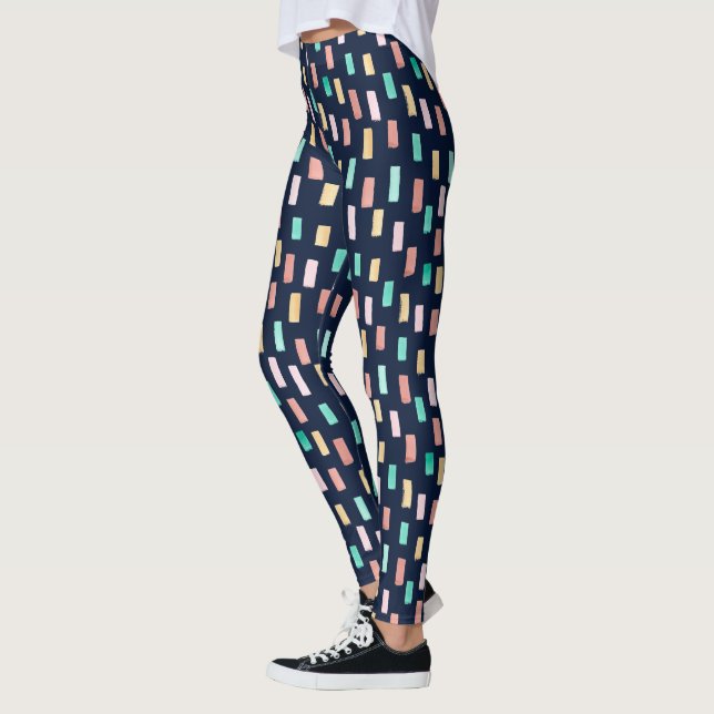Leggings Aquarelle colorée Abstraite pinceau (Gauche)