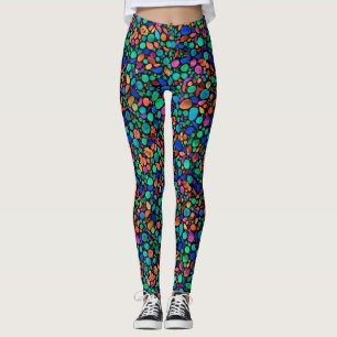 Leggings Aquarelle cool Polka colorée Abstraite