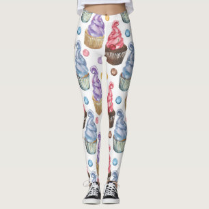 Leggings Aquarelle cupcakes colorés