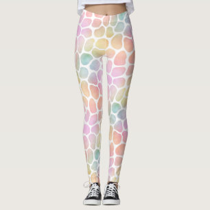 Leggings Aquarelle en pastel Whitespace de girafe