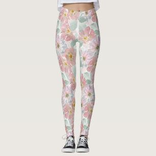 Leggings Aquarelle fleurs délicates.