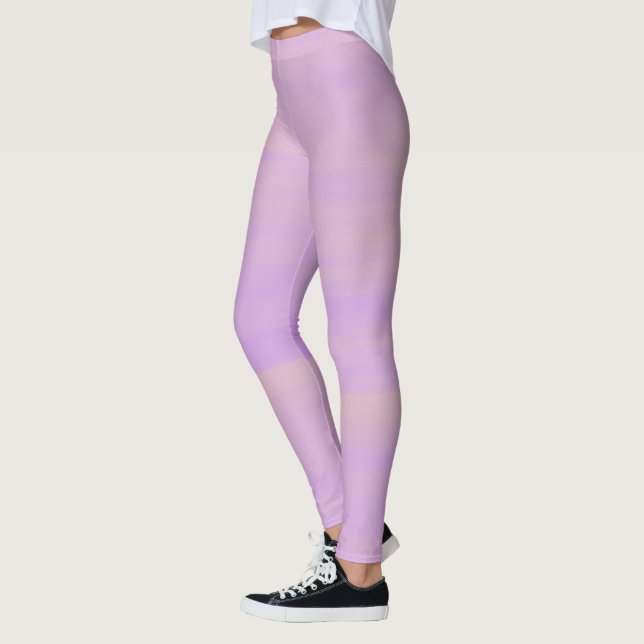 Leggings Aquarelle Lilac et Beige Brosses (Gauche)