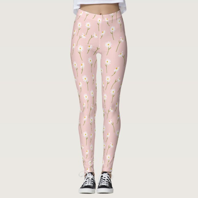 Leggings Aquarelle moderne Florale Fleurs botaniques (Devant)