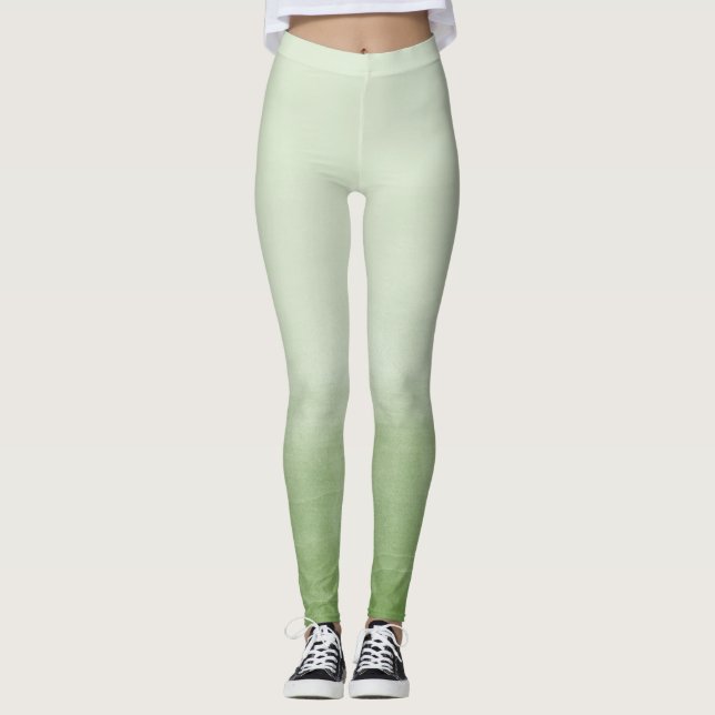 Leggings Aquarelle Ombre verte (Devant)
