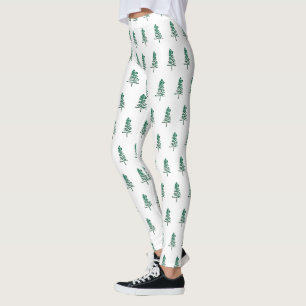 Leggings Aquarelle Pine Tree Noël
