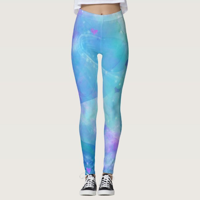Leggings Aquarelle Queue de sirène Imaginaire enchanté Océa (Devant)