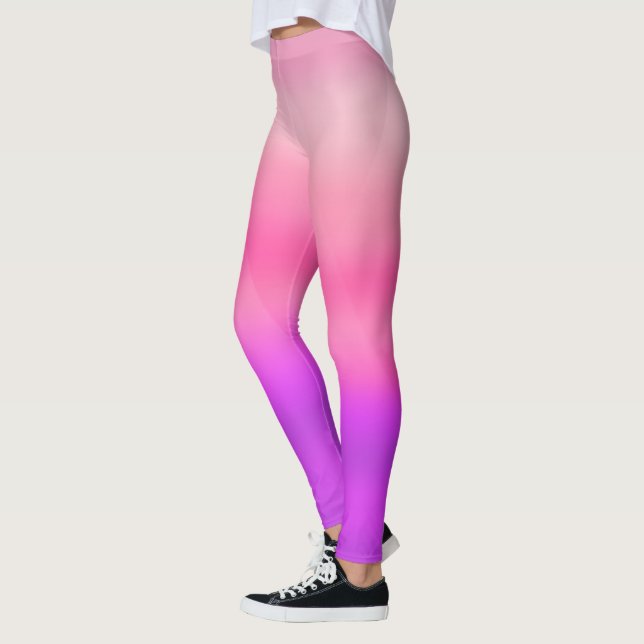 Leggings Aquarelle rose chaud moderne (Gauche)