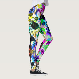 Leggings Aquarelle rustique avec trous et découpes