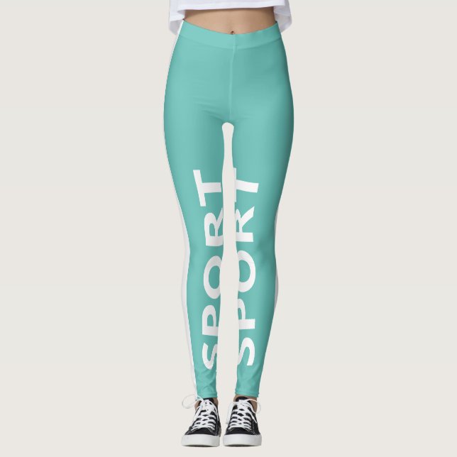 Leggings Aquarelle sportive Bichromatique Vertical Band Leg (Devant)