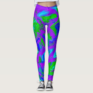 Leggings Aquarelles Peacock Abstraites