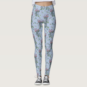 Leggings Aquarelles tropicales des Flamants roses Répéter l